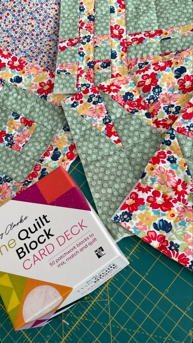 Excited to share with you today the fun #quiltblockcarddeck from @holdmyseamripper !
This Quilt Block Card Deck is a box of delights coming out at the end of the month, so you can pre order now from your local quilt shop, from Holly if you are in Canada, or your favourite bookseller and from the publisher @searchpress .
Inside are 50 four inch cards each with a different patchwork block, and you know how I love a quilt block! 
The blocks make up to 8 in finished size and all the instructions are on the cards, or in the accompanying instruction booklet.
I love the fact that you can play about the cards to arrange your blocks before stitching!
I stitched four blocks to try out some of the techniques the box introduced me to.
These worked out perfectly and I’ve stitched them into a Rice Bag, as the blocks get shown off beautifully on each side of the bag.
I hope the box of blocks inspires you as it’s inspired me! 
#holdmyseamripper #searchpress #quiltblocks #carolynforster